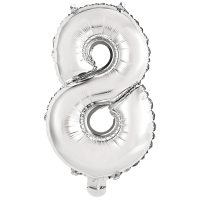 Mini Number 8 Silver